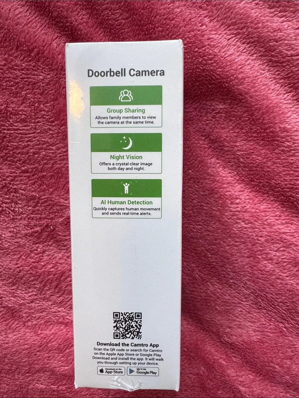Doorbell Camera 2.4GHz Wi‑Fi Smart Video Doorbell - Black